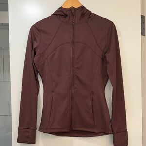 Women's Maroon Zip-Up Hoodie Jacket